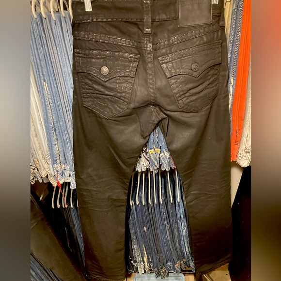 Rare!  🇺🇸 Waxed Ricky Supert T in “BRZD DARK RIDER” True Religion size 30x34. - Picture 3 of 13